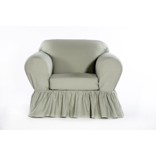 August Grove® Skirted Box Cushion Armchair Slipcover & Reviews | Wayfair
