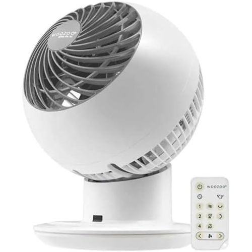 IRIS Woozoo Globe Multi-Directional 5-Speed Oscillating Fan [2024 Model], Small, White