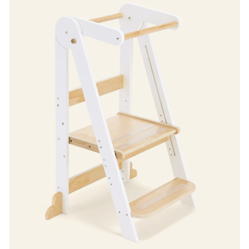 HARPPA Nordi | Foldable Toddler Tower – Compact Montessori-Inspired Standing Tower for Ages 2–6, Wooden Convertible Tower for Kitchen, Bathroom & More