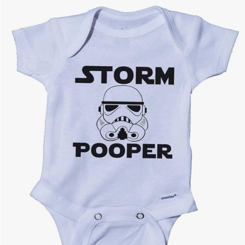 Ink Trendz STORM POOPER TROOPER Themed Baby Onesie® Bodysuit Romper