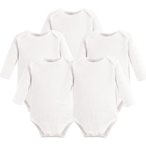 Organic Cotton Long-Sleeve Bodysuits, 3-6M