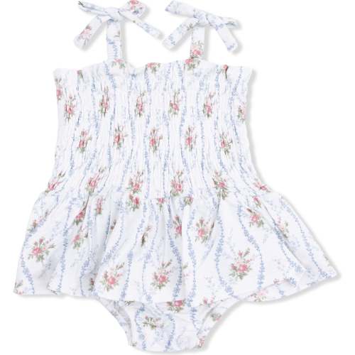 Heirloom Rose Stripe, Smocked Bubble with Skirt - Angel Dear Dresses | Maisonette