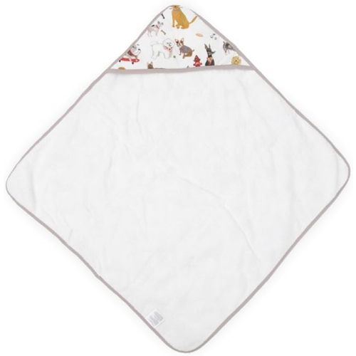 Little Unicorn Premium Infant Hooded Bath Towel| Soft & Absorbent Cotton & Terry Fabric for Newborns (Woof)