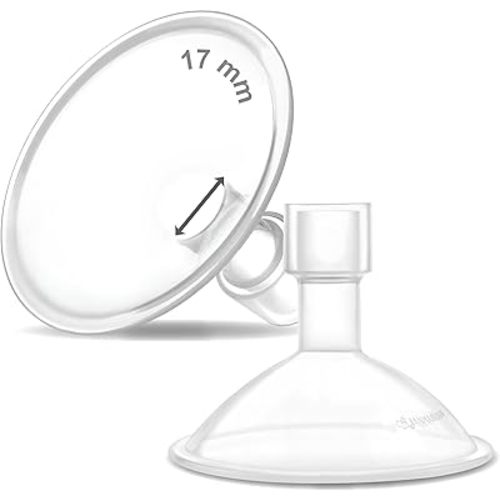 Maymom MyFit Crater Series 17mm Two-Piece Design Small Breastshield Compatible with Medela Breast Pump Parts; Replace Shields; Fit Flex Connector; 2pc