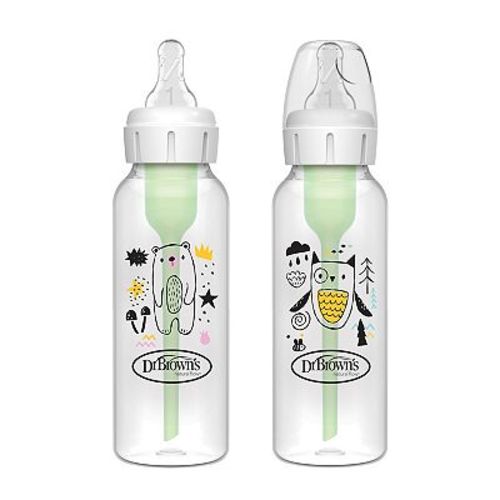 Dr. Brown's 8oz Narrow Anti-Colic Baby Bottle 2-pk.