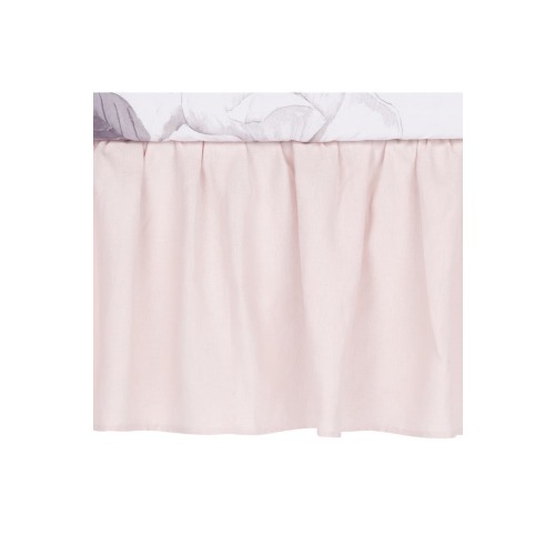Floral Garden Linen Shirred Crib Skirt/Dust Ruffle