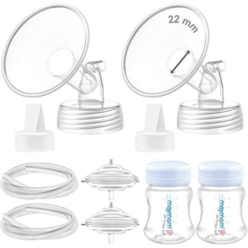 Maymom Pump Parts Compatible with Spectra S2 S1 Replacement Kit for Spectra Pump Parts 21mm Flange Duckbill Valve Tube Bottle Backflow Protector, Not Original S2 Accessories