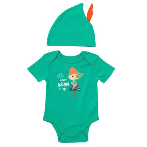 Disney Cosplay Baby Bodysuit and Hat Set Newborn to Infant Sizes (Newborn - 24 Months)