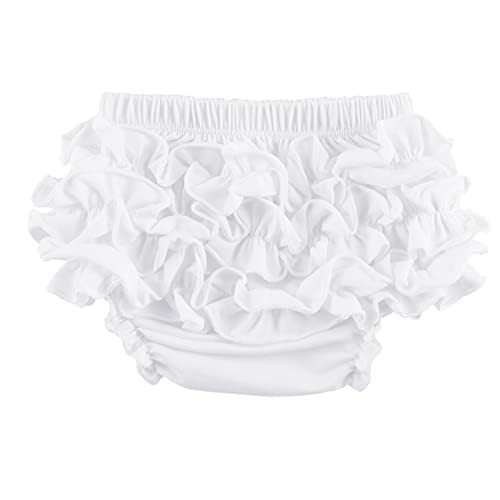 UTTPLL Infant Baby Boys Girls Diaper Covers Bloomer Mesh Ruffled Tiered Bloomers Elastic Briefs Cute Cotton Baby Girl Shorts
