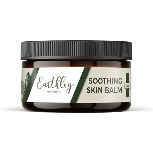 Earthley Wellness Soothing Skin Balm, Natural Moisturizing Cream for Dry, Flaky, Itchy Skin, Calendula & Mango Butter, Family-Safe Formula, 4 oz