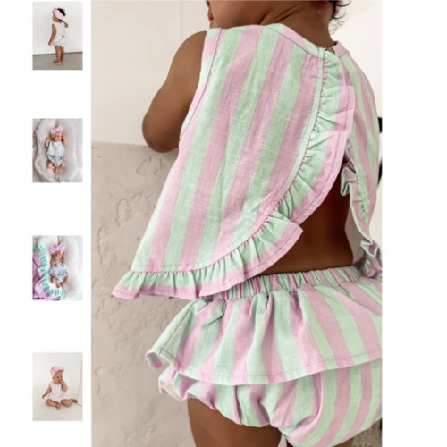 Sonnie stripe open back top