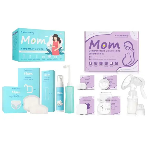 Breastfeeding Essentials Kit and Postpartum Essentials Recovery Kit for new mom