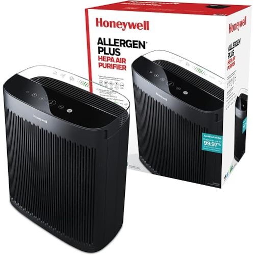 Honeywell HEPA Air Purifier for Home and Extra Large 2423 Ft² Rooms, Black