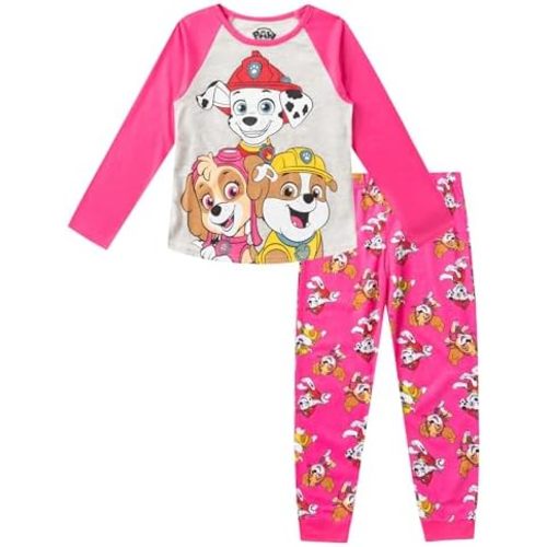 Nickelodeon Paw Patrol Girls Long Sleeve Shirt and Pants Set for Toddler and Little Kids