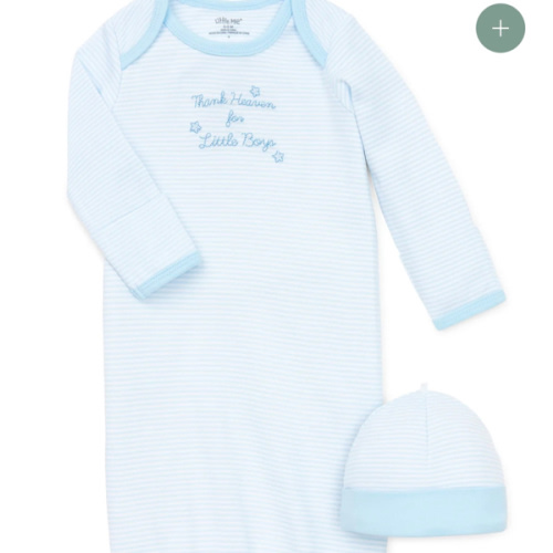 Thank Heaven for Little Boys Sleeper Gown And Hat