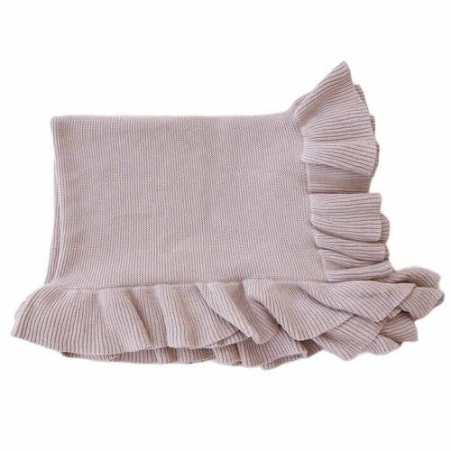 Knit Blanket With Ruffle | Iris