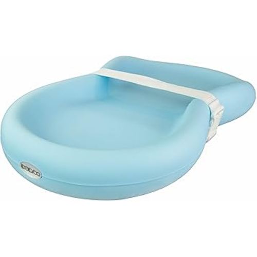 Keekaroo Peanut Changer Baby Blue – The Original Made in USA Easy-to-Clean Changing pad and The only Shell Over Foam, Fully impermeable to Fluid - Limited Edition Color