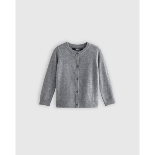 Washable Cashmere Cardigan - Baby in Heather Grey