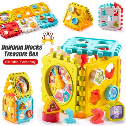 MAINYU Baby Activity Cube 窶・6-in-1 Multi-Assembly Activity Square for Babies 窶・BPA-Free Play Cube for Infants & Toddlers Teaches Cognitive & Motor Skills with Number Shapes Fruit Pattern & More