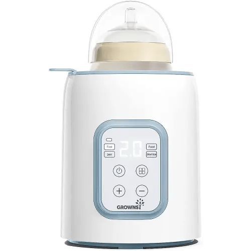 GROWNSY Bottle Warmer, 8-in-1 Fast Baby Milk Warmer with Timer for Breastmilk or Formula, Accurate Temperature Control, Multifunctional Baby Bottle Warmers for All Bottles- Blue