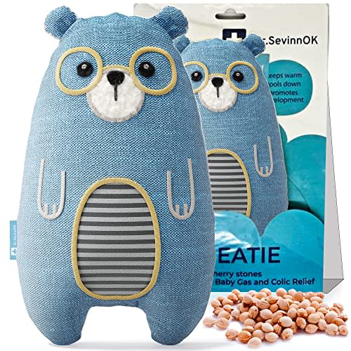 ECO Baby Colic and Gas Relief - ReHEATIE Heated Tummy Toy for Newborns Belly Relief by Soothing Warmth, Baby Heating Pad Relief & Soothe Gas, Colic and Upset Stomach for Fussy Infants Leo Super Star