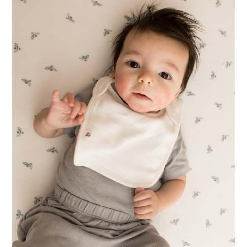 Solid Organic Cotton Baby Bibs 5 Pack - Midnight