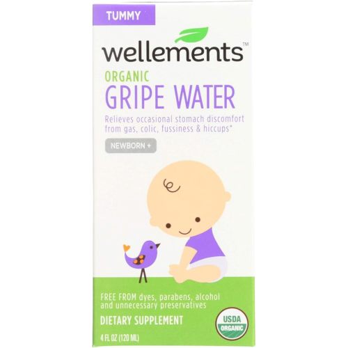2 Pack of Wellements Organic Gripe Water for Tummy, 4 Fl Oz (Packaging may vary)