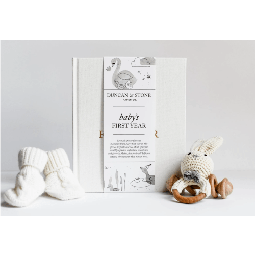 Baby's First Year Memory Book, Cream