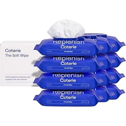 Coterie Baby Soft Wipe for Sensitive Skin, Hydrating Moisturizers and Emollients, Made with Cotton, Plant-Based & Plastic-Free Fibers, Hypoallergenic, Clean Gentle Baby Essentials, 12 Pack, 672 Count