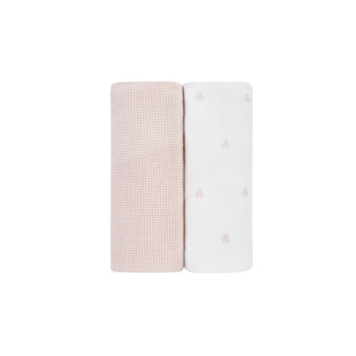 Gingham Bear Collection Baby Fitted Pack n Play - Mini Crib Sheet 2 Packs