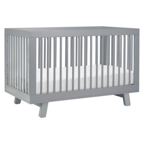 Babyletto Hudson 3-in-1 Convertible Crib with Toddler Bed Conversion Kit - Grey