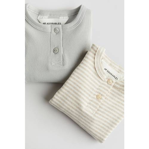 2-PACK COTTON HENLEY SHIRTS