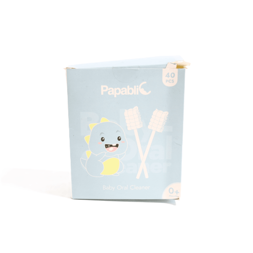 Papablic 40-Pack Baby Tongue Cleaner, Upgrade Gum Cleaner with Paper Handle for Babies and Infants Ages 0-2 Years 40 Count (Pack of 1)
