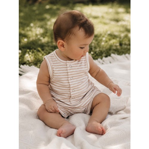 Tan Stripe / Ribbed Shortie