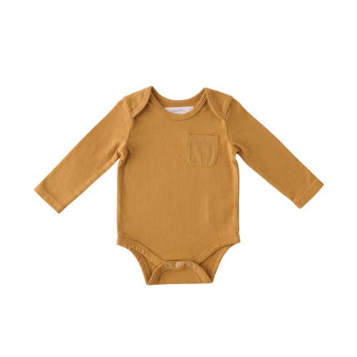 Garment Dye Long Sleeve One-Piece - Caramel
