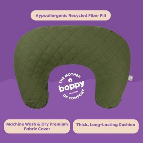 Boppy Luxe Nursing Pillow - Green Moss Quilt
