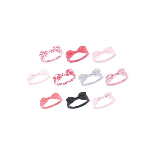 10Pk Knotted Jersey Headbands, One Size