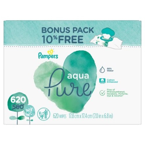 Pampers Aqua Pure 10X - 620ct