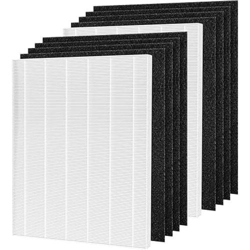 D360 Replacement Filter D3 Compatible with Winix D360 Air Purifier, Replaces for Winix 1712-0101-02, 2 HEPA Filters and 8 Activated Carbon pre-filters
