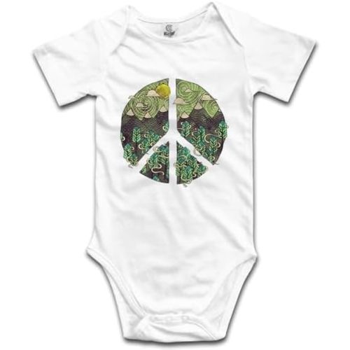 Nature Peace Sign Baby Climbing Bodysuit Infant Cotton Clothes Toddler Outfits
