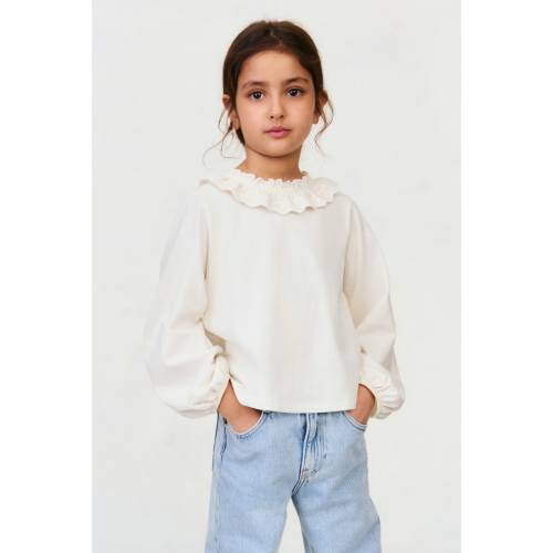 COTTON BLOUSE WITH COLLAR
