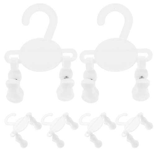 UPGRATOR 10Pcs Sock Hanger for Toddler Pants Hangers with Hook Shape 9.8x7.8x2.0In