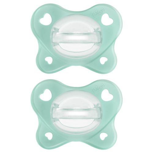 PhysioForma Dual Soft Silicone Pacifier 0-2m (2pc) - Seafoam | Chicco