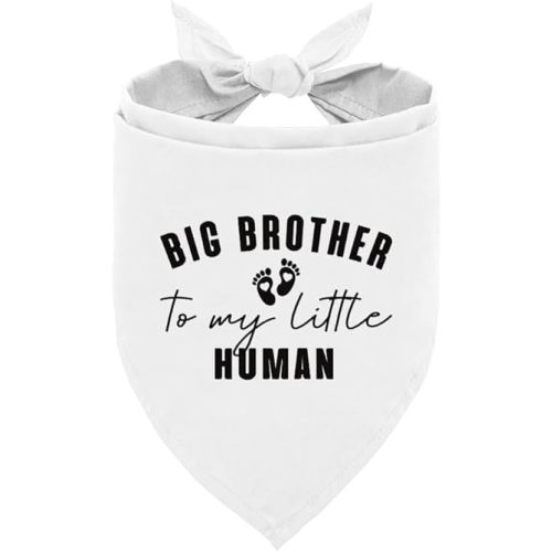 Big Brother to My Little Human Dog Bandana, Big Brother Bandana for Dog, Dogs Bandanas for Small Medium Dogs, Pet Scarf (D16)