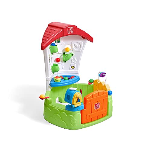 Step2 Toddler Corner House, Kids Playhouse, Indoor/Outdoor Playset, Play Gym with Kitchenette, Includes 15 Piece Toy Accessories, Made of Durable Plastic, for Toddlers 1+ Years Old