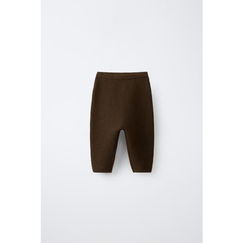 KNIT LINKS PANTS - Brown | ZARA United States