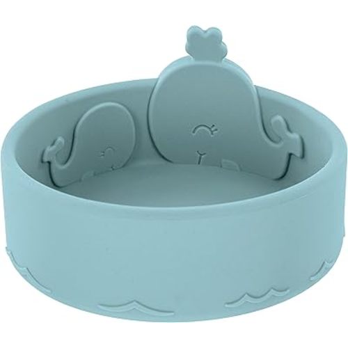 Nuby Animal Friend Silicone Round Toddler Bowl - 6+ Months - Blue Whale