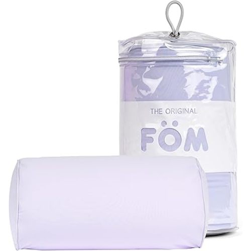 Brookstone Squishy FOM Cushion Pillow - The Original Stretchy, Comfy, Colorful Pillow for Neck, Lumbar Support, and Bed - for Sleeping, Car, Travel, Small, Lilac, 12 x 7 Inches