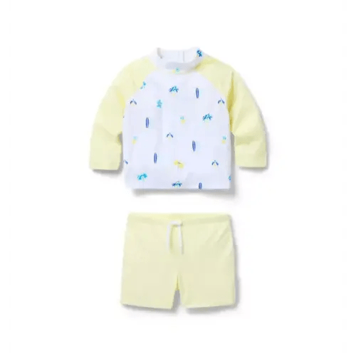 Baby Light Yellow Summer Icon Baby Summer Icon Rash Guard 2-Piece Swimsuit by Janie and Jack