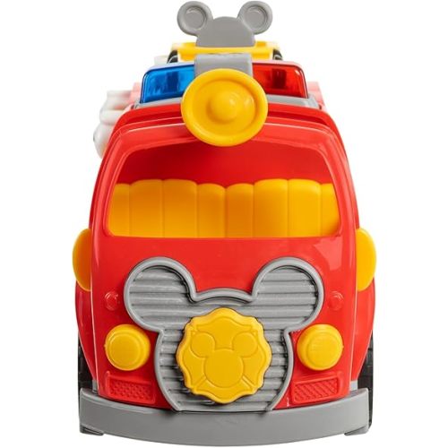Disney’s Mickey Mouse Mickey’s Fire Engine, Figure and Vehicle Playset, Lights and Sounds, Kids Toys for Ages 3 Up by Just Play